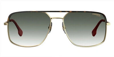Pre-owned Carrera 152/s Sunglasses Unisex 0rhl Gold Black Aviator 60mm 100% Authentic In Green