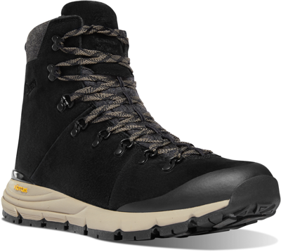 Pre-owned Danner Mens Arctic 600 Side-zip 7in 200g Black/brown Suede Hiking Boots