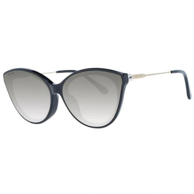 Pre-owned Jimmy Choo Jich-1045819 Women Black Sunglasses Metal Cat Eyes Gradient Eyewears In Gray