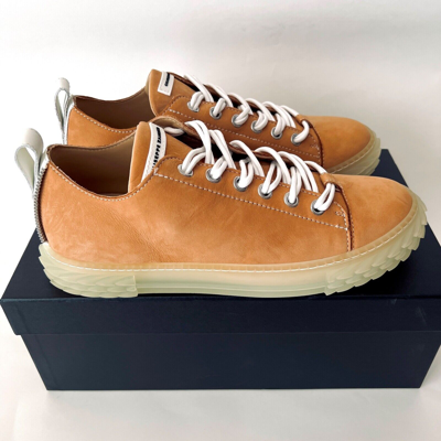 Pre-owned Giuseppe Zanotti $990 Italy Men's  Wheat Tan Suede 10-us 43 Sneakers Shoes