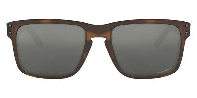Pre-owned Oakley Oo9102 Sunglasses Men Havana Square 55mm 100% Authentic In Black