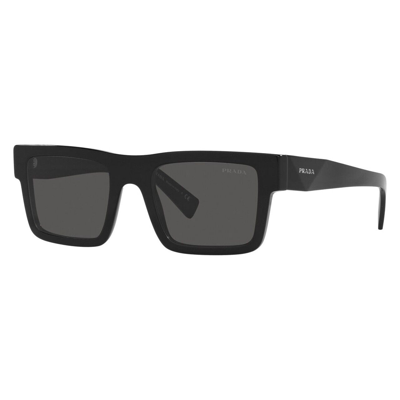 Pre-owned Prada Pr 19ws 1ab5s0 Black Grey Men's 52 Mm Sunglasses