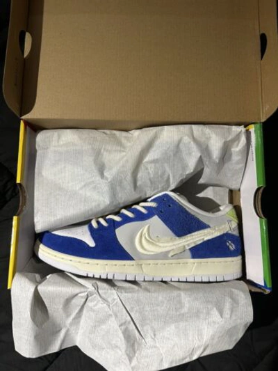 Pre-owned Nike Dunk Low Pro Sb X Fly Streetwear Gardenia Qs Dq5130-400 Size 12 Men's In Gray