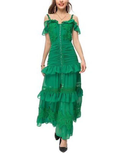 Pre-owned Lanelle Maxi Dress Women's 12 In Green