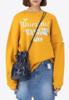 Sjyp Distressed Pullover Sweatshirt In Yellow