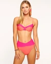 Ramy Brook Kynlee Underwire Bikini Top In Pink Colorblock