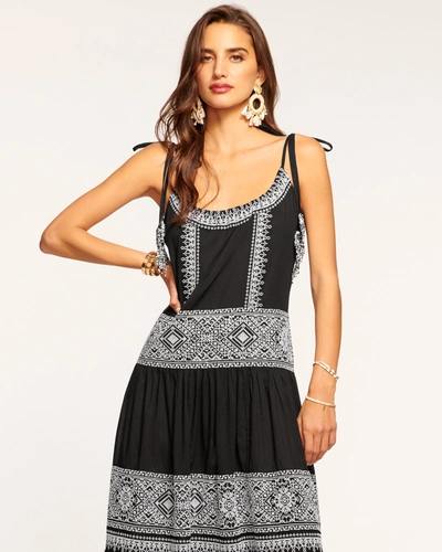 Ramy Brook Lexie Coverup Maxi Dress In Black Embroidered