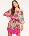 RAMY BROOK SHAY OFF-THE-SHOULDER COVERUP MINI DRESS