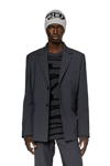 DIESEL BLAZER IN PINSTRIPED COOL WOOL AND JERSEY