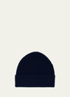 Andersen-andersen Men's Wool Medium Beanie Hat In Navy