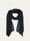 Denis Colomb Fuzzy Feture Two-tone Cashmere Scarf In Fer India Ink