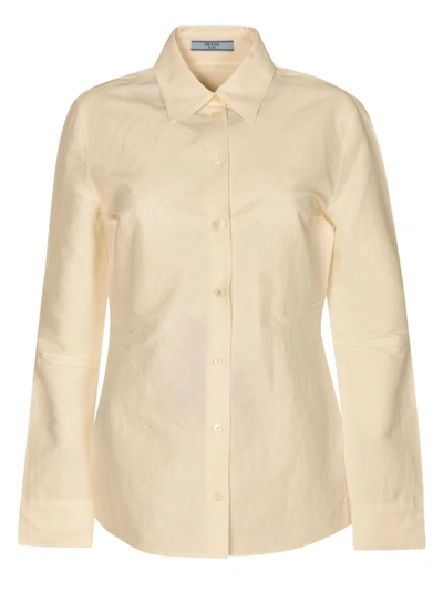 Prada Long-sleeved Shirt In Natural