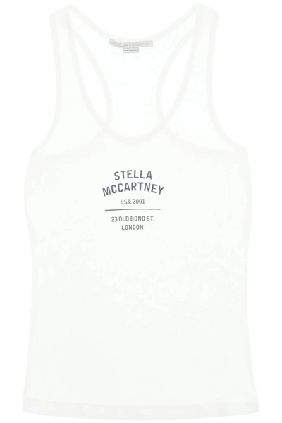 Stella Mccartney Cotton Tank Top In Bianco