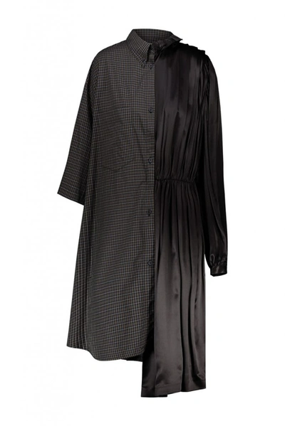 Balenciaga Shirt Dress In Black