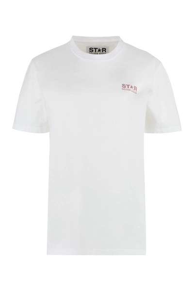Golden Goose Printed Cotton T-shirt In White
