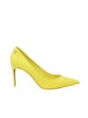 Christian Louboutin Yellow Patent Leather Sporty Kate 85 Pumps