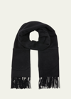 Alonpi Tiny Reversible Silk & Cashmere Scarf In 15tasc124