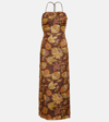 Sir Josefina Floral Linen Midi Dress In Multicoloured