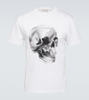 Alexander Mcqueen Skull Print Crewneck T-shirt In White