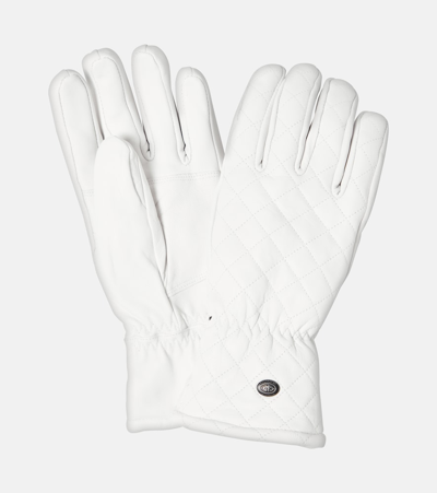 Goldbergh Nishi Leather Ski Gloves In White
