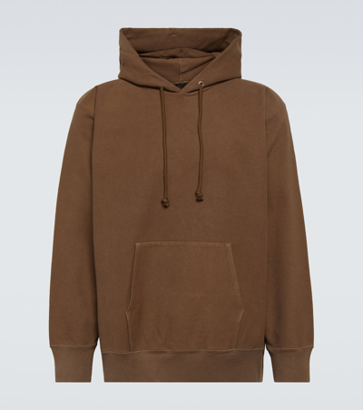 Auralee Oversized Cotton-blend Hoodie In Brown