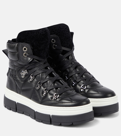 Bogner Vaduz Shearling-lined Leather Boots In Black