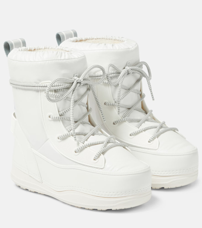 Bogner La Plagne Faux Leather Ankle Boots In White