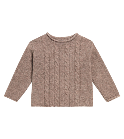 Donsje Baby Meri Wool Sweater In Brown