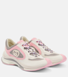 Gucci Run Suede-trimmed Sneakers In Multicoloured