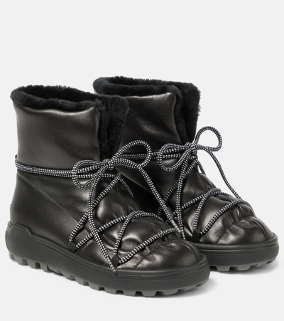 Bogner Chamonix Leather Ankle Boots In Black