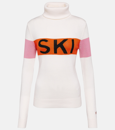 Perfect Moment Colourblocked Wool Turtleneck Jumper In Multicoloured