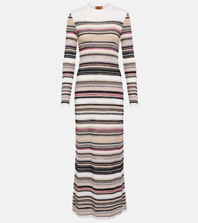 Missoni Striped Jacquard-knit Maxi Dress In Multicoloured