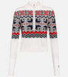 PERFECT MOMENT NORDIC INTARSIA WOOL HALF-ZIP SWEATER