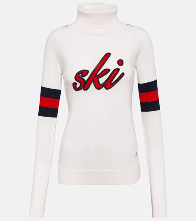 Perfect Moment Neve Logo-intarsia Wool Jumper In Snow White