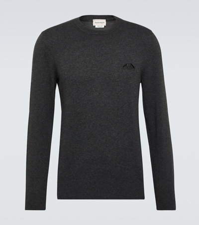 Alexander Mcqueen Cashmere And Wool T-shirt In Black