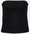 Vince Wool-blend Strapless Top In Black