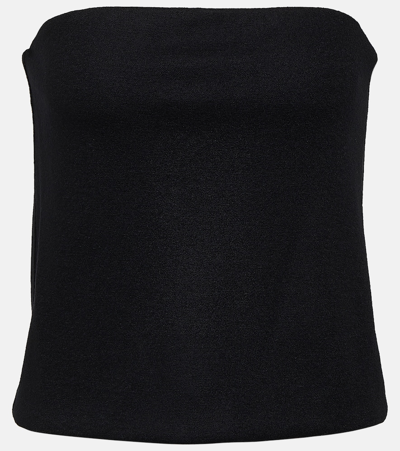 Vince Wool-blend Tube Top In Black