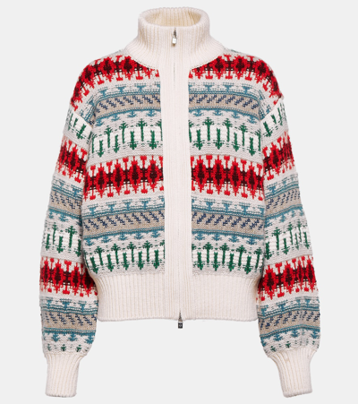 Loro Piana Cashmere Zip-up Sweater In Multicoloured
