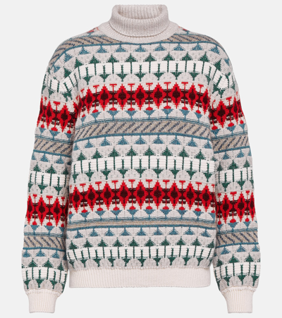 Loro Piana Cashmere Turtleneck Sweater In Multi