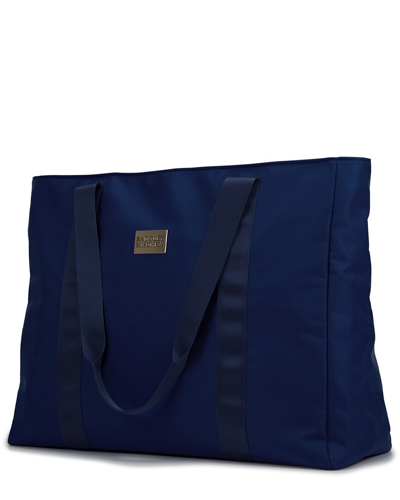 Badgley Mischka Nylon Travel Tote Weekender Bag In Navy