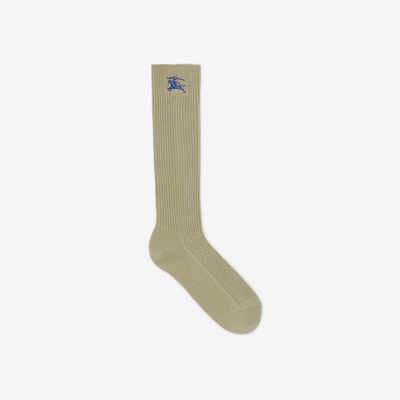 Burberry Ekd Ribbed Socks In Hunter