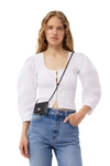 Ganni Bou Wallet On Strap In Black