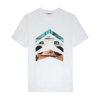 Zadig & Voltaire Tommy Short Sleeve Graphic Tee In Blanc