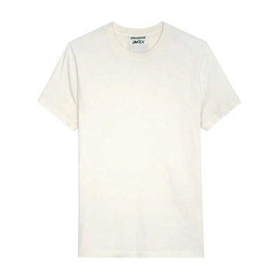 Zadig & Voltaire Jimmy Organic Cotton T-shirt In Neige