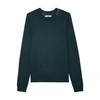 Zadig & Voltaire Kennedy Merino Wool Crewneck Sweater In Vert De Gris