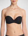 Natori Pure Luxe Underwire Lace-trim Bra In Black