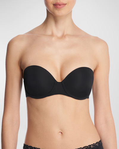 Natori Pure Luxe Underwire Lace-trim Bra In Black Combo