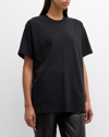 Totême Short-sleeve Straight Cotton T-shirt In Black