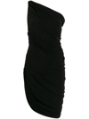 NORMA KAMALI RUCHED COCKTAIL DRESS