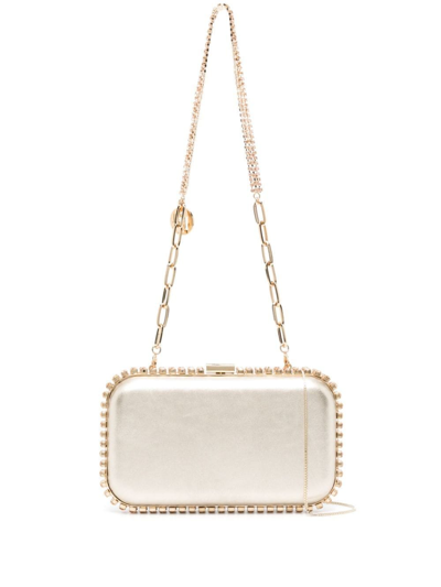 Rosantica Clio Leather Clutch In Gold